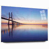 Acrylic print of Lisbon's cityscape in muted earth tones, suitable for bedroom or dining room art.