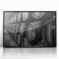 Large abstract wall art depicting Porto, Portugal in muted gray and blue tones on framed acrylic.