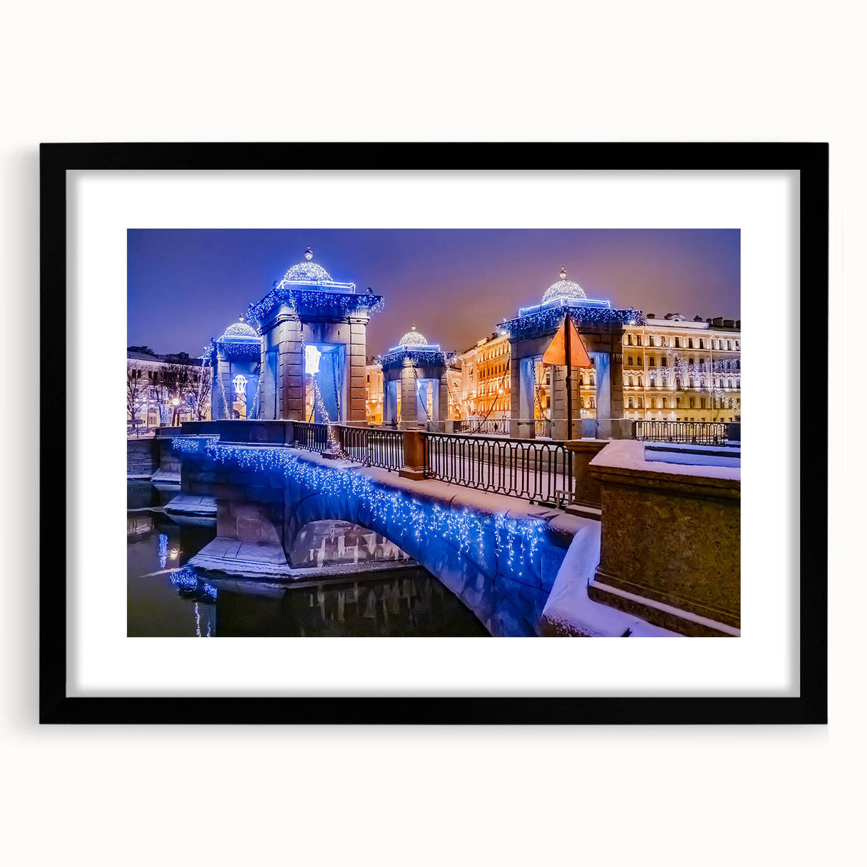 Abstract art print depicting a colorful, textured scene of St.