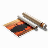 Extra large rolled print of Sochi scenery with vibrant floral elements, ideal for classy bathroom wall art.
