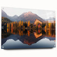 Acrylic print of a European scenery in muted earth tones, suitable for dining room or bedroom decor.