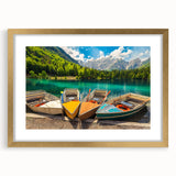 Textured art print featuring abstract scenery of Slovenia in muted earth tones, framed in gold, ideal for bedroom wall decor.