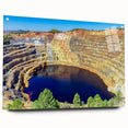 Acrylic glass print of Andalucian landscape in subdued earth tones, suitable for bedroom or dining room decor.