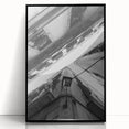 Large abstract wall art of Barcelona skyline in mid-century modernist style, featuring muted earth tones on a framed acrylic.
