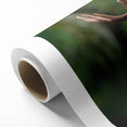 Art Deco poster of a serene Swedish landscape on rolled canvas, with soft pastel colors, ideal for nursery wall art.
