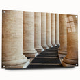 Acrylic glass print of the Vatican scenery in muted earth tones, suitable for dining room decor.