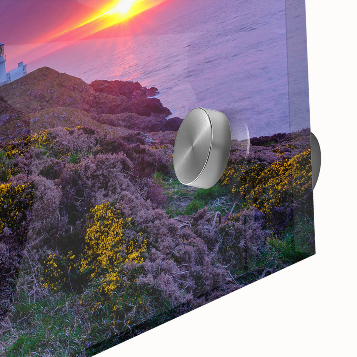 Large abstract wall art depicting a Welsh landscape in muted earth tones, acrylic print, suitable for dining room art.
