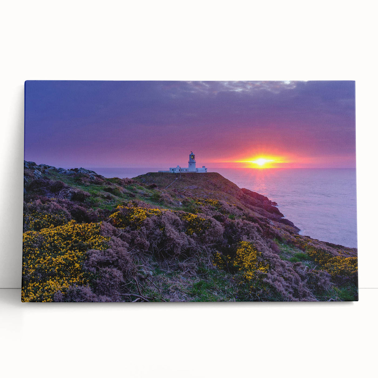 Monochrome landscape of Welsh scenery on large stretched canvas, suitable as kitchen wall art or for a bedroom.