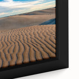 Extra large framed canvas featuring a textured depiction of Baja California scenery in black with colorful art accents.