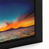 Extra large framed canvas featuring a textured depiction of Cabo San Lucas with vibrant, colorful art.