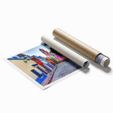 Extra large rolled print of Guanajuato scenery with vibrant floral elements.