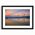 Extra large abstract art print featuring vibrant, textured colors representing Oaxaca scenery, framed in black.