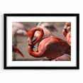 Abstract art print of a Yucatan scenery in vibrant, colorful hues on a textured, extra large canvas, framed in black.