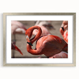 Textured abstract art print depicting a Yucatan scenery in muted earth tones, framed in silver, ideal for bedroom art.