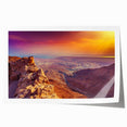 Rolled print of a Middle Eastern landscape with floral elements in soft earth tones, ideal for art wall dining room.
