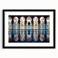 Abstract art print of Abu Dhabi skyline in vibrant colors on a textured, extra large canvas, ideal for living room decor.