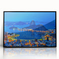 Large abstract wall art depicting a Brazilian landscape in muted earth tones on a framed acrylic.