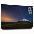Acrylic print of a large abstract depiction of the Galápagos, with vibrant blue and green tones.