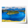 Extra large rolled print of a scenic Ecuador landscape with lush greenery and floral elements.