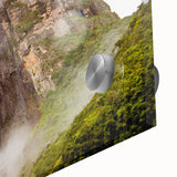 Large abstract wall art depicting a South American landscape in mid-century modernist style.