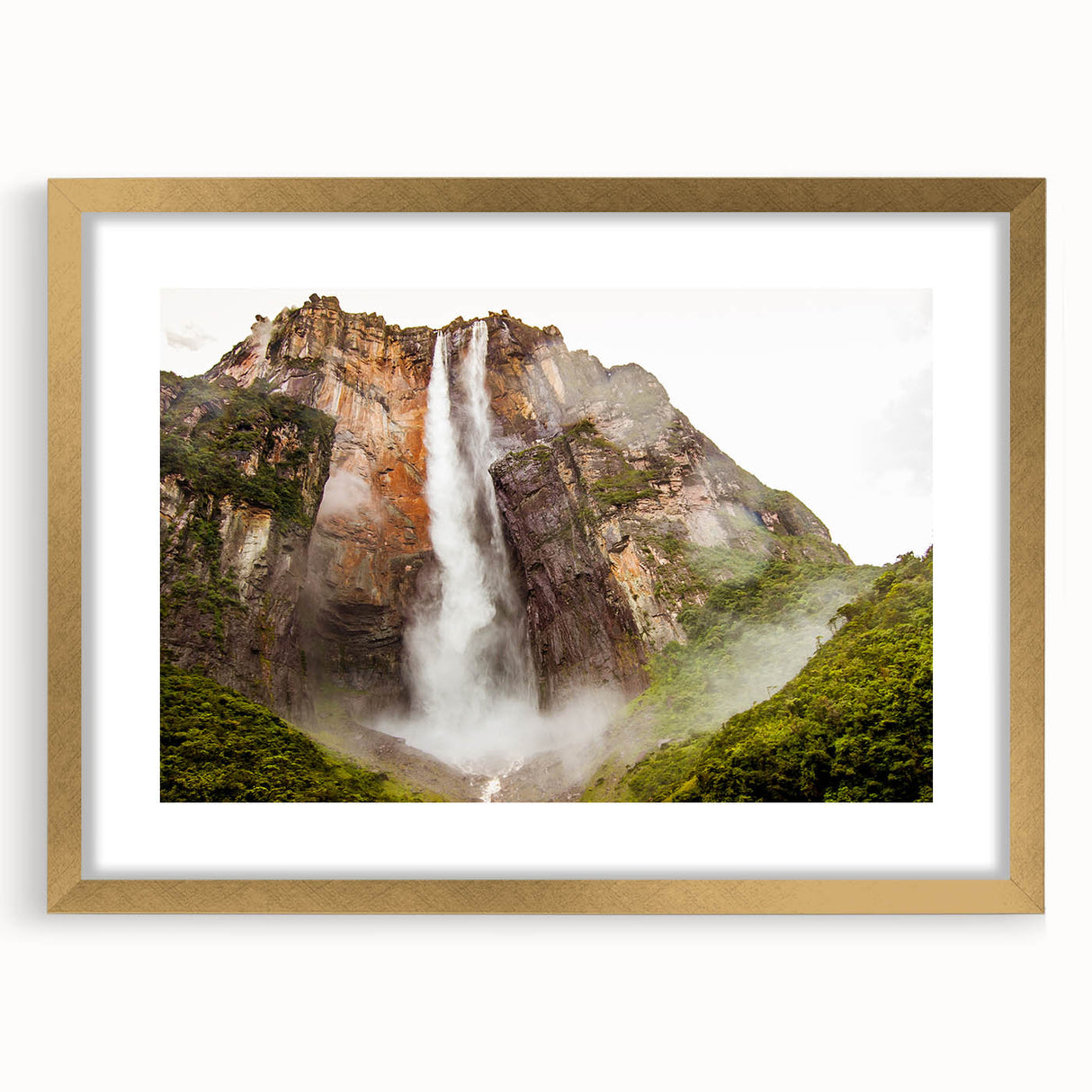 Extra large framed abstract print depicting a textured South American landscape in earthy tones, ideal for living room decor.