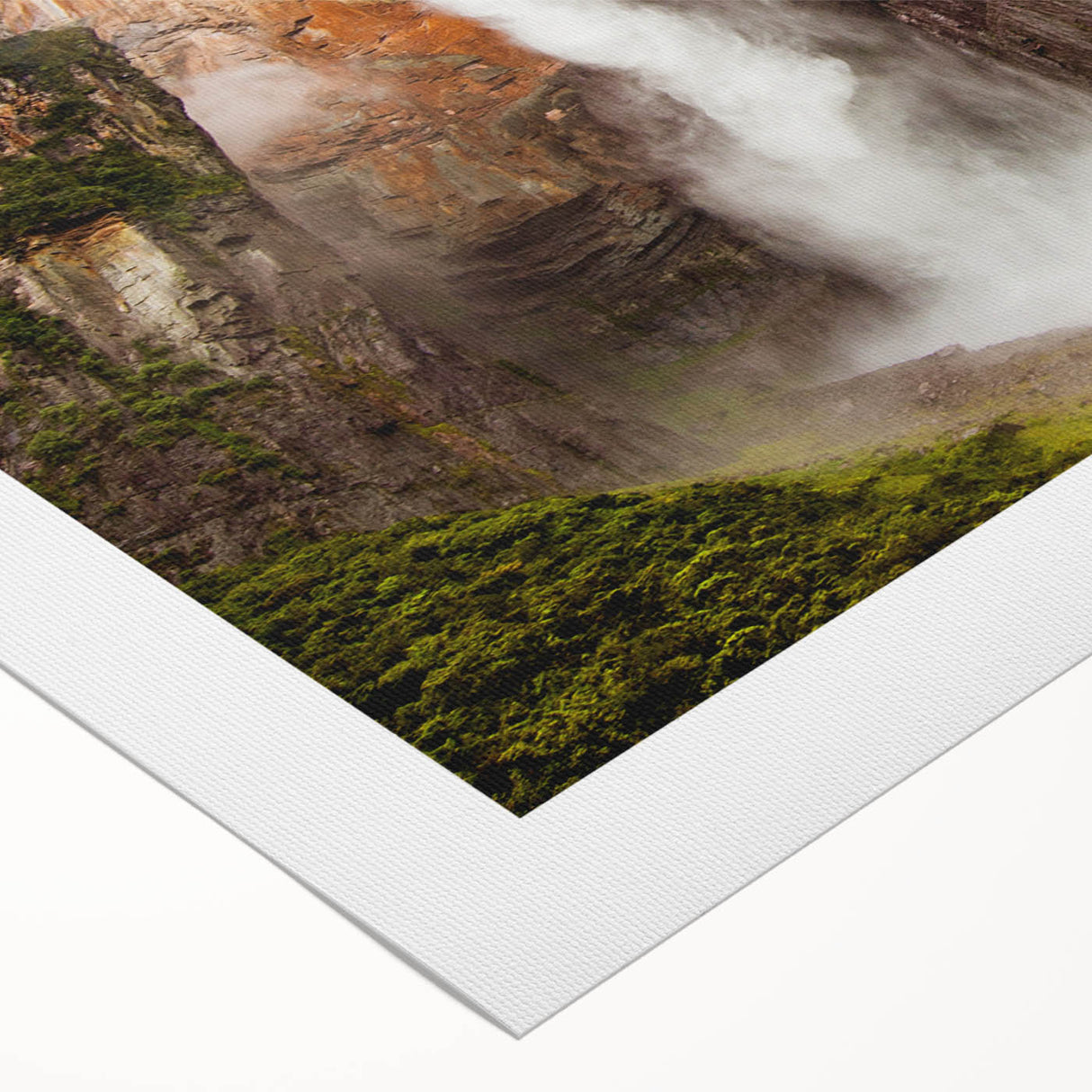 Art deco poster featuring a vibrant scene of Venezuela on rolled canvas, suitable for dining room decor.