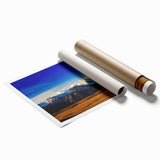Extra large rolled print of Denali, Alaska with muted earth tones, ideal for classy bathroom wall art.