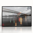 Large abstract wall art depicting a stylized Arkansas scenery in muted earth tones on a framed acrylic.