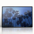 Large abstract wall art depicting Beverly Hills in muted earth tones on a framed acrylic, ideal for modern living room decor.