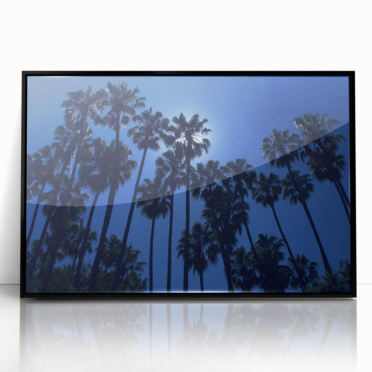 Large abstract wall art depicting Beverly Hills in muted earth tones on a framed acrylic, ideal for modern living room decor.