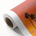 Art Deco poster of Hollywood, California in pastel shades on rolled canvas, ideal for nursery wall art.