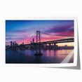 San Francisco skyline in muted gray tones on a rolled canvas print, suitable for art wall dining room.