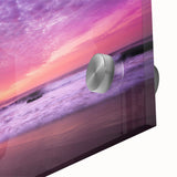 Large abstract wall art depicting Santa Cruz scenery in mid-century modernist style on acrylic glass.