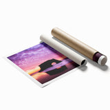 Extra large rolled print featuring a floral scene in Santa Cruz, ideal for classy bathroom wall art.