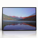 Large abstract wall art featuring a Colorado mountain landscape in muted earth tones on a framed acrylic.