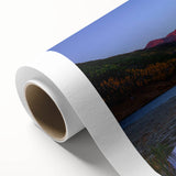 Art deco poster of Vail, Colorado scenery on rolled canvas, featuring pastel color palette, ideal for nursery wall art.