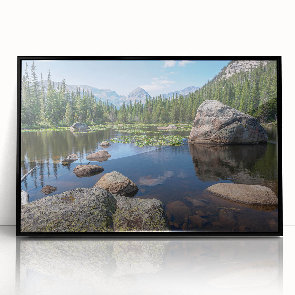 Large abstract wall art depicting a Colorado landscape in muted earth tones on a framed acrylic, suitable for modern decor.