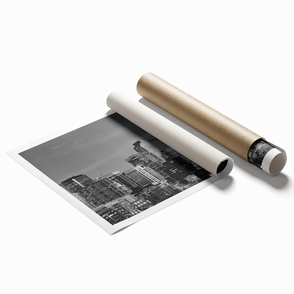 Extra large rolled print of Denver scenery with vibrant floral elements in pastel shades.