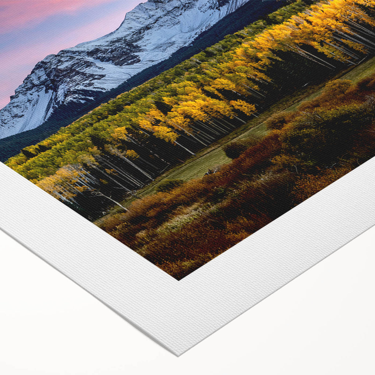 Art deco poster of Telluride, Colorado landscape in muted earth tones on rolled canvas, suitable for dining room wall art.