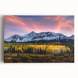 Black and white landscape of Telluride, Colorado on large stretched canvas, suitable for kitchen wall art.