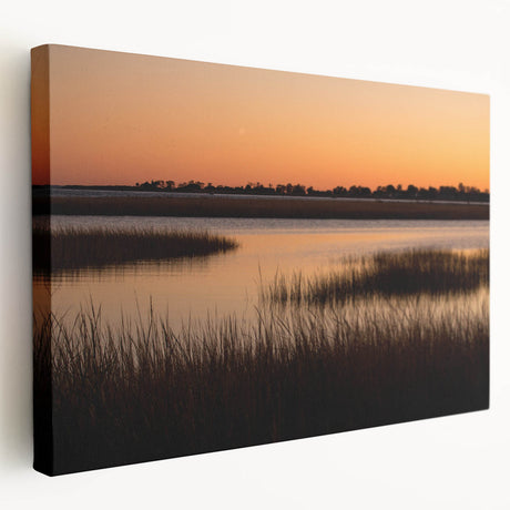 Panoramic view of Connecticut scenery on a large stretched canvas, with muted green and blue tones.
