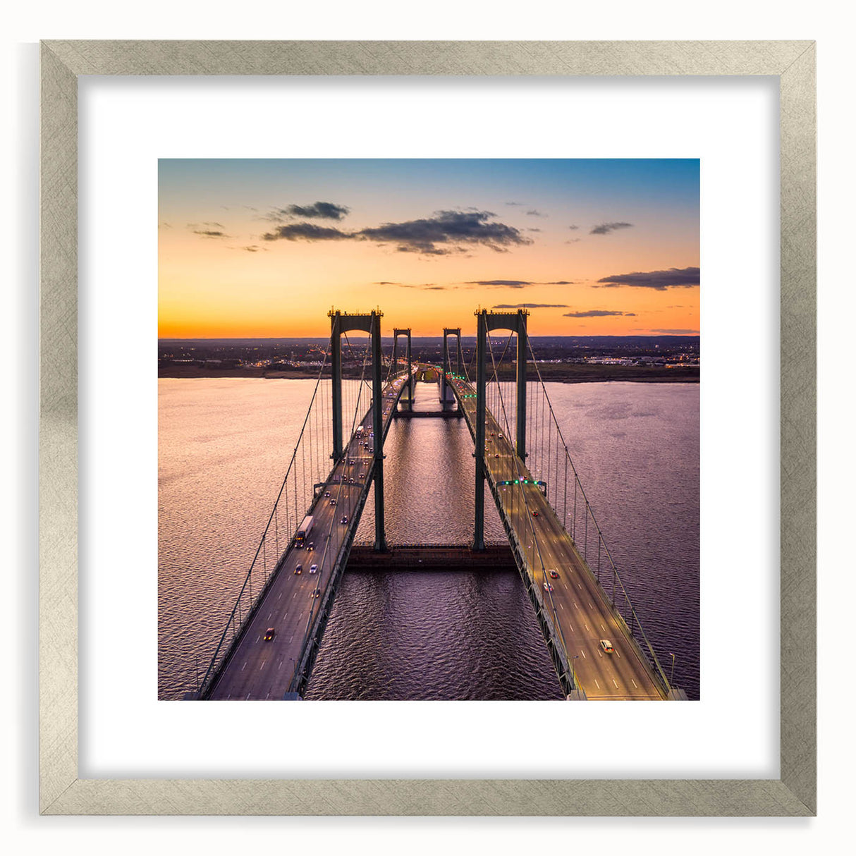 Textured abstract art print of Delaware scenery in muted earth tones on a framed canvas, ideal for bedroom art.