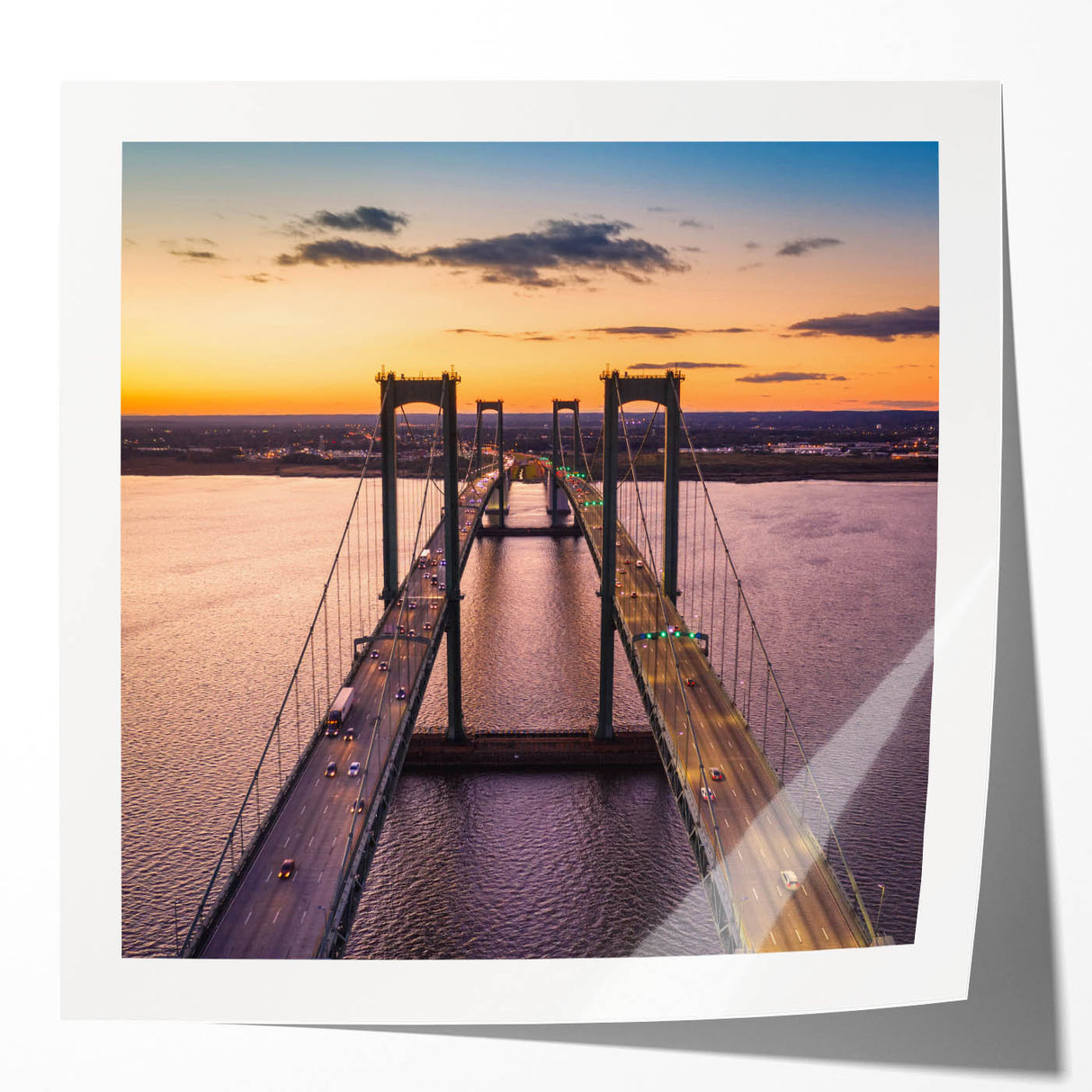 Extra large rolled print of Delaware scenery with vibrant floral designs, suitable for dining room or bathroom wall art.
