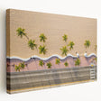 Scenic Fort Lauderdale coastline depicted in vibrant colors on a large stretched canvas, suitable for kitchen wall art.