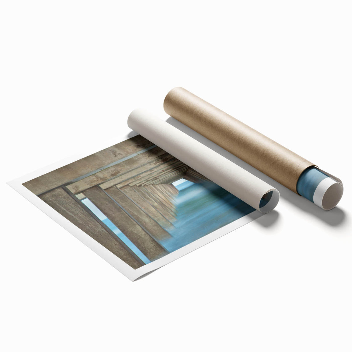 Extra large rolled print of Savannah scenery with soft floral designs in muted colors, suitable for classy bathroom wall art.