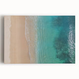 Black and white large art print of Oahu, Hawaii, on stretched canvas, ideal for kitchen wall art.