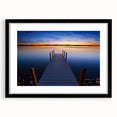 Abstract art print of Lake Michigan with vibrant blue and green tones on a large textured canvas.