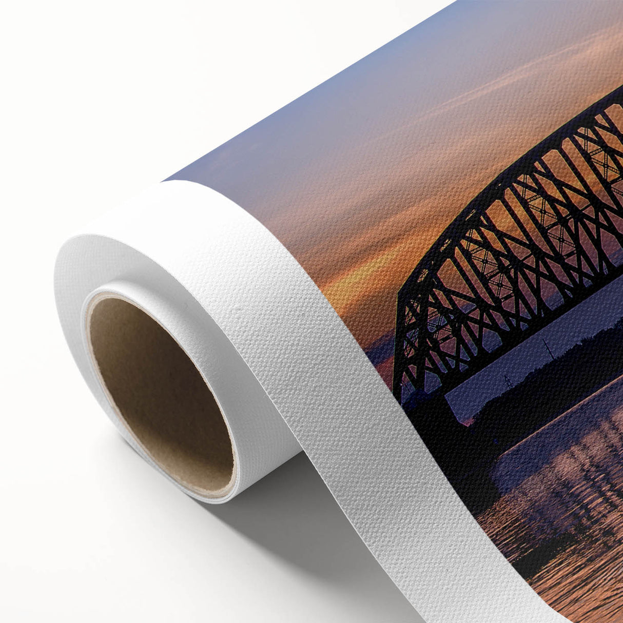 Art Deco-style poster of Indiana scenery on rolled canvas, featuring pastel colors, ideal for nursery wall art.