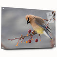 Acrylic print of a large abstract depiction of Iowa scenery in muted earth tones, ideal for dining room decor.