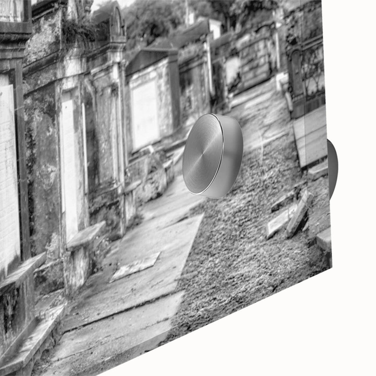 Large abstract depiction of New Orleans in muted earth tones on acrylic glass, ideal for dining room art.